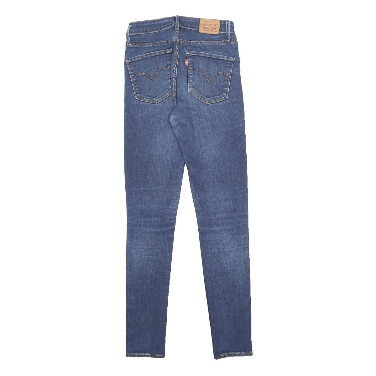 LEVI'S 721 Womens Jeans Blue Slim Skinny Denim Medium W26 L32 Classic Zip