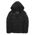 TOMMY HILFIGER Womens Black Jacket XS Polyester Puffer Hooded Zip Casual Winter