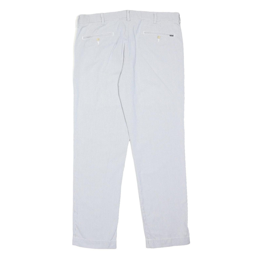 POLO RALPH LAUREN Mens Cotton Blend Slim White W34 L30 Trousers Zip Closure