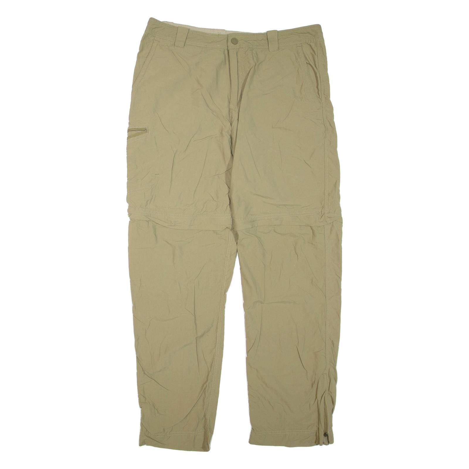 Mens Trousers Brown Regular Tapered W34 L31