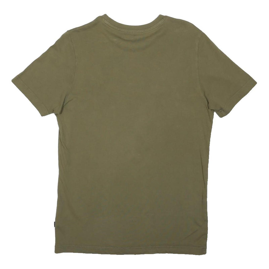 PUMA Mens Green Graphic T-Shirt S Short Sleeve Crew Neck Trainer Design