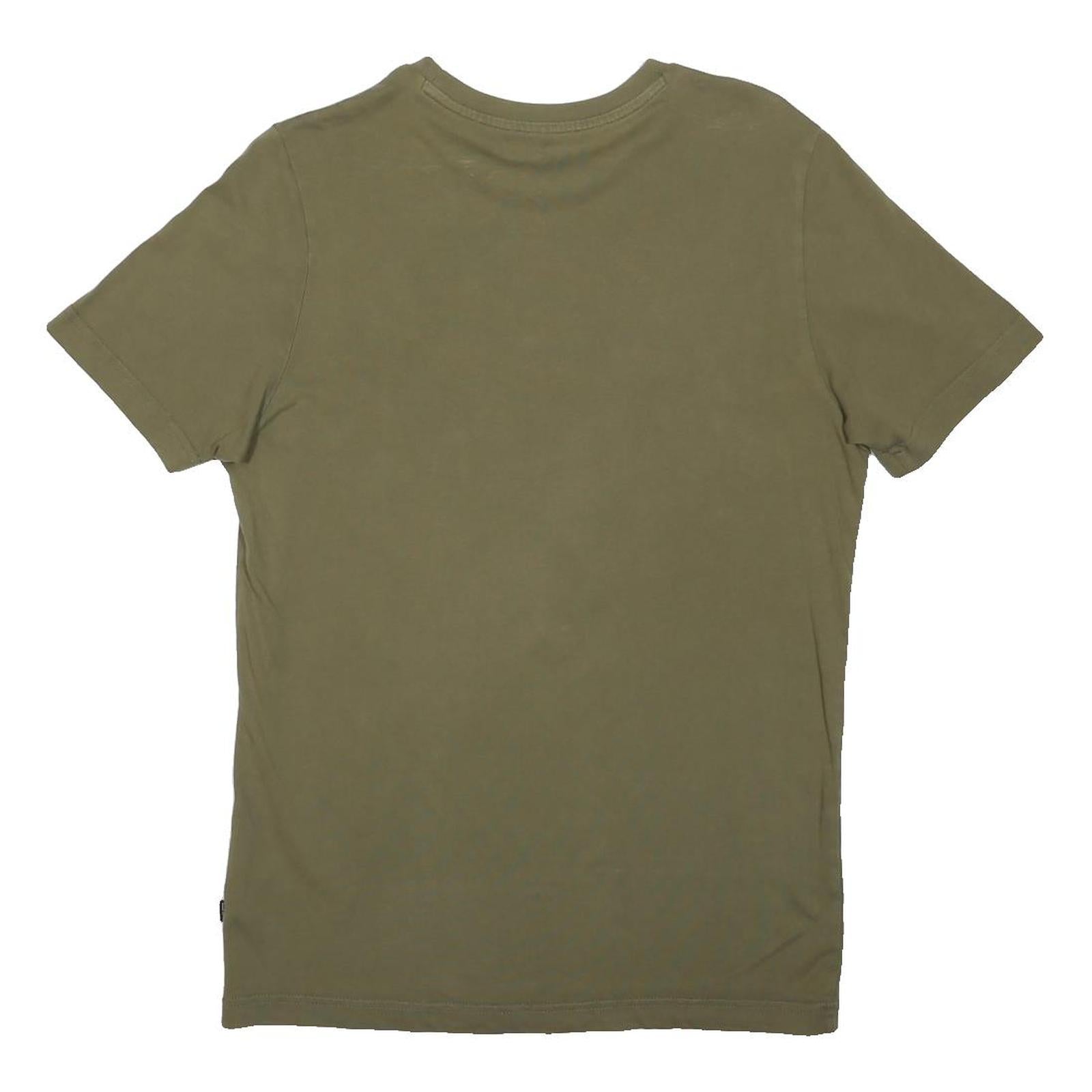 PUMA Mens Green Graphic T-Shirt S Short Sleeve Crew Neck Trainer Design
