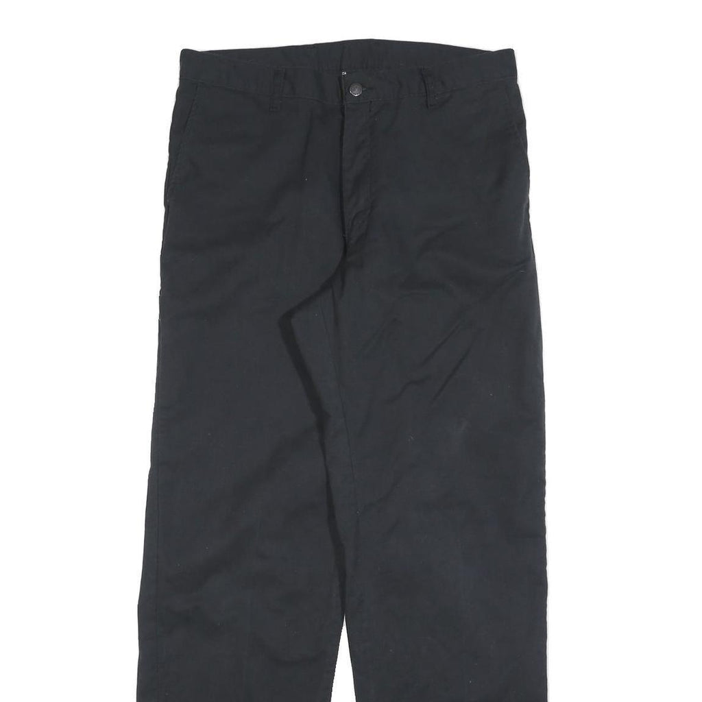 DICKIES Mens Cotton Black Relaxed Straight Trousers W34 L34 Workwear