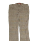 GUESS JEANS Mens Cotton Blend Beige Regular Straight Trousers W30 L30 Checked