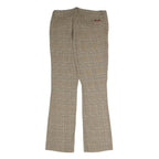 GUESS JEANS Mens Cotton Blend Beige Regular Straight Trousers W30 L30 Checked