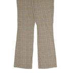 GUESS JEANS Mens Cotton Blend Beige Regular Straight Trousers W30 L30 Checked