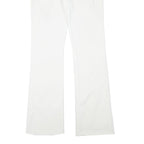 7 FOR ALL MANKIND Womens White Cotton Blend Regular Fit Straight Leg Trousers