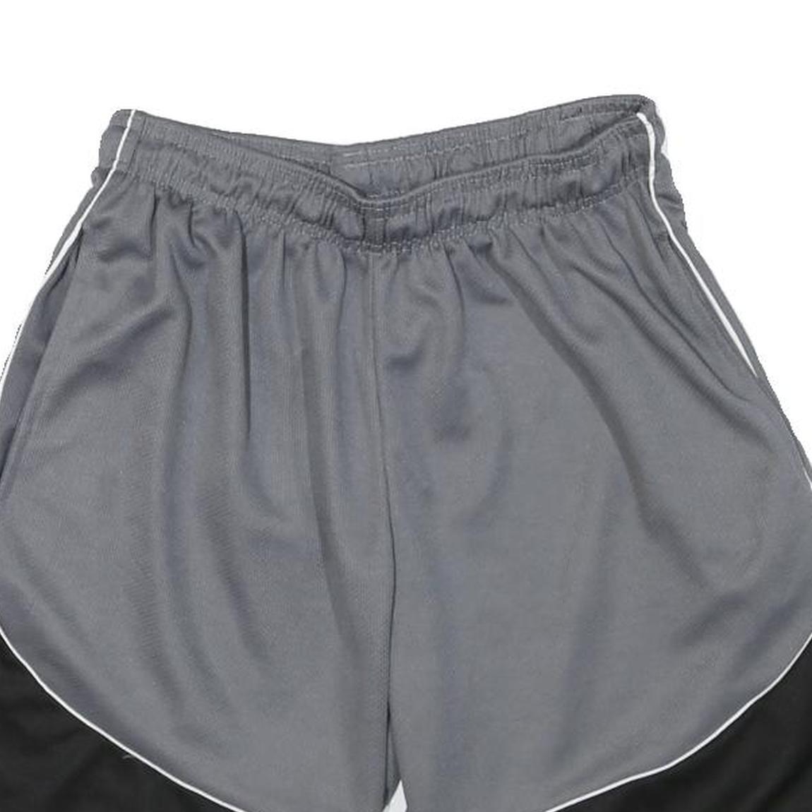 REEBOK Mens Grey & Black Sports Casual Shorts M W24 Elastic Waist