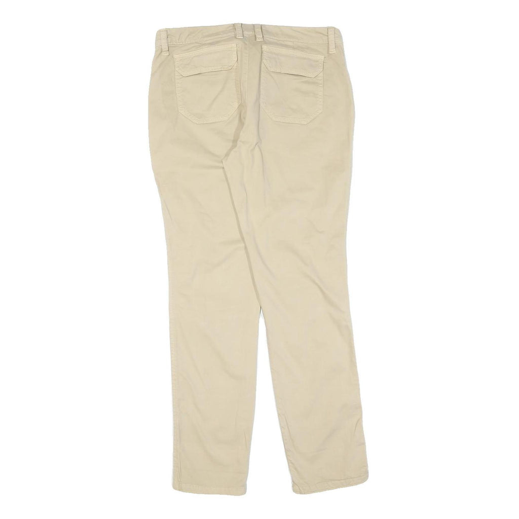 GAP Womens Cotton Beige Slim Zip Trousers W30 L30 Casual Everyday Wear