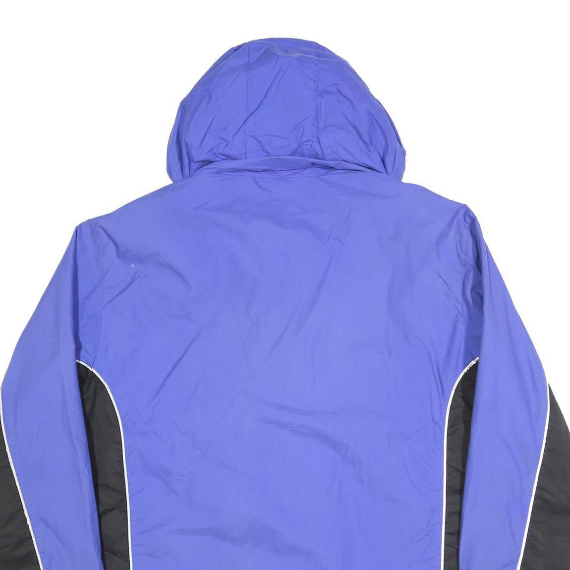 FILA Mens Blue & Black Outdoor Jacket L Polyester Blend Zip Hooded Sport