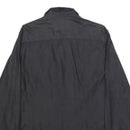 GUESS Mens Black Slim Fit Shirt S Cotton Blend Long Sleeve Stylish Casual