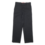 DICKIES Mens Cotton Blend Black Regular Straight Trousers W29 L27 Classic