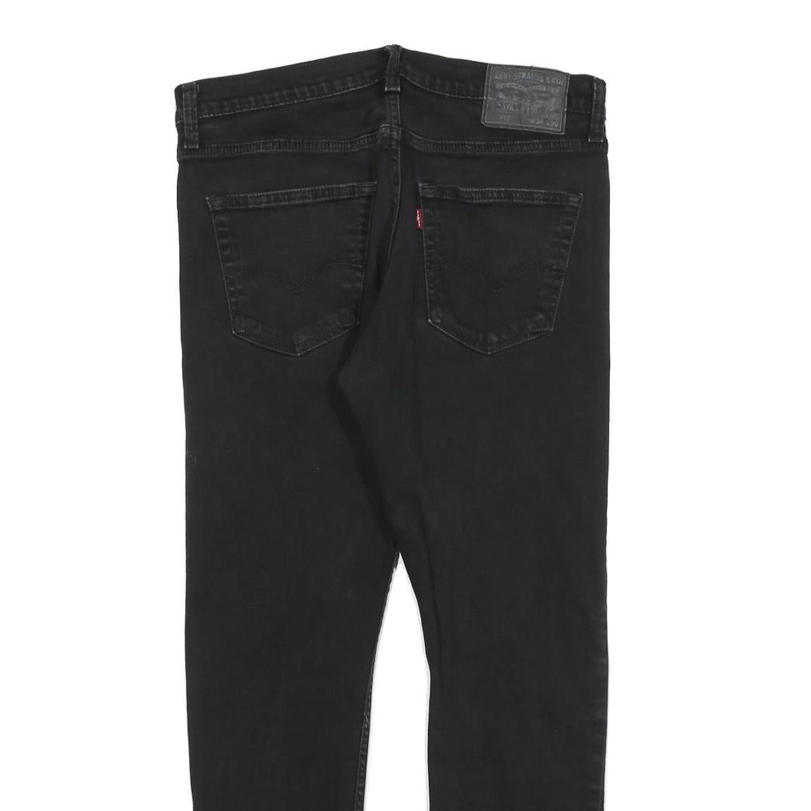 LEVI'S 512 Tapered Mens Jeans Black Slim Tapered Denim W34 L27 Stylish Fit