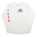 FRUIT OF THE LOOM Mens White Staff Graphic Long Sleeve Crew Neck 2XL Cotton