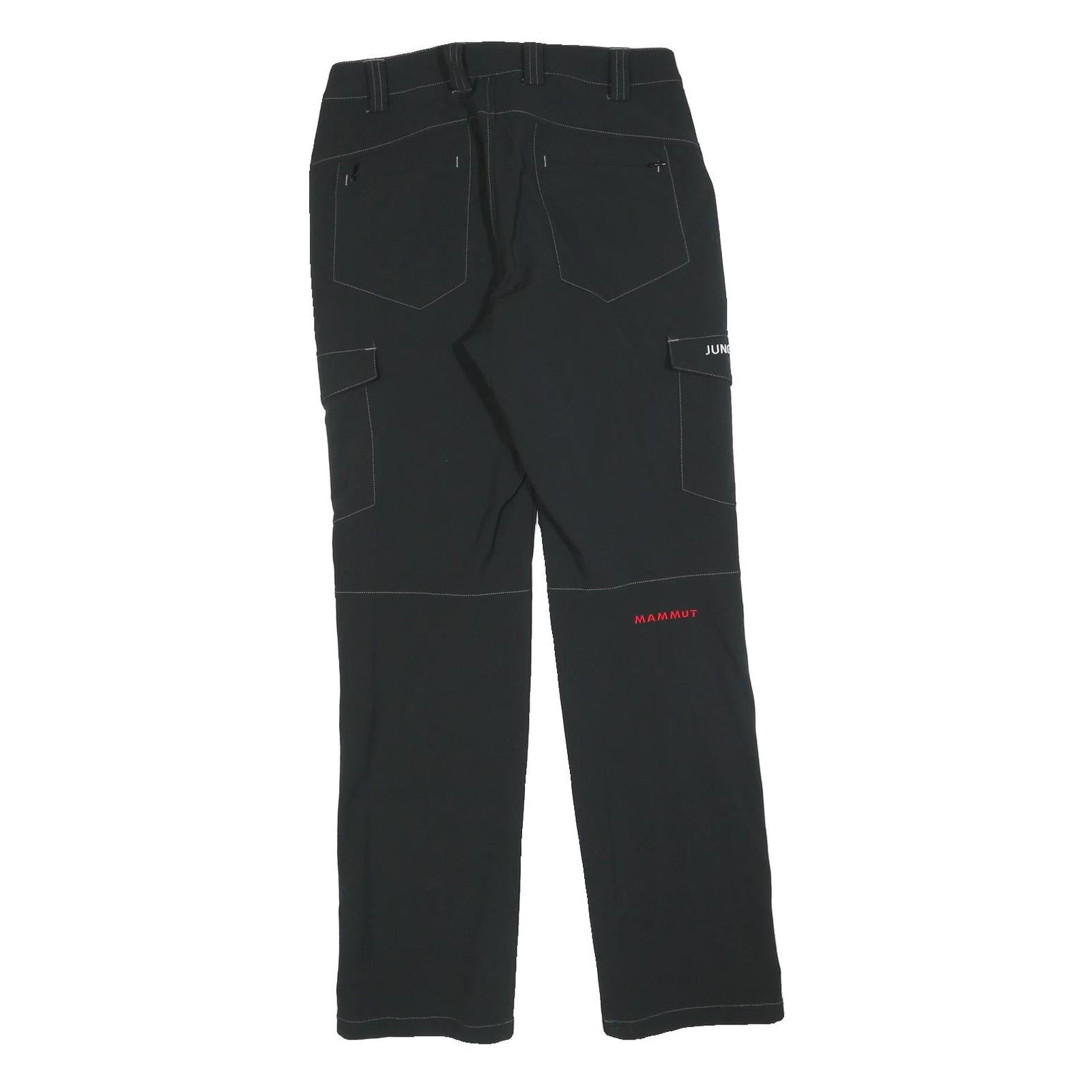 MAMMUT Womens Polyester Black Regular Straight Trousers W28 L30 Outdoor Hiking