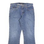 DKNY Womens Regular Fit Blue Denim Bootcut Jeans Cotton Blend W32 L28 Stylish