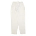 TIMBERLAND Womens Linen White Relaxed Straight Trousers W26 L28 Casual Comfort