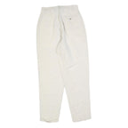 TIMBERLAND Womens Linen White Relaxed Straight Trousers W26 L28 Casual Comfort