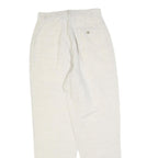 TIMBERLAND Womens Linen White Relaxed Straight Trousers W26 L28 Casual Comfort