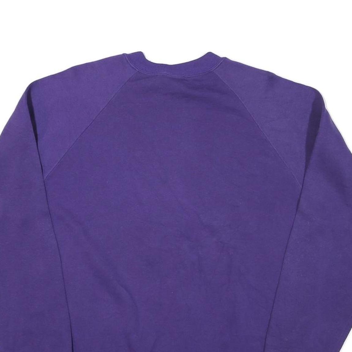 GOPHER Womens Purple & Blue Heart Graphic Crew Neck XL Cotton Blend Sweatshirt