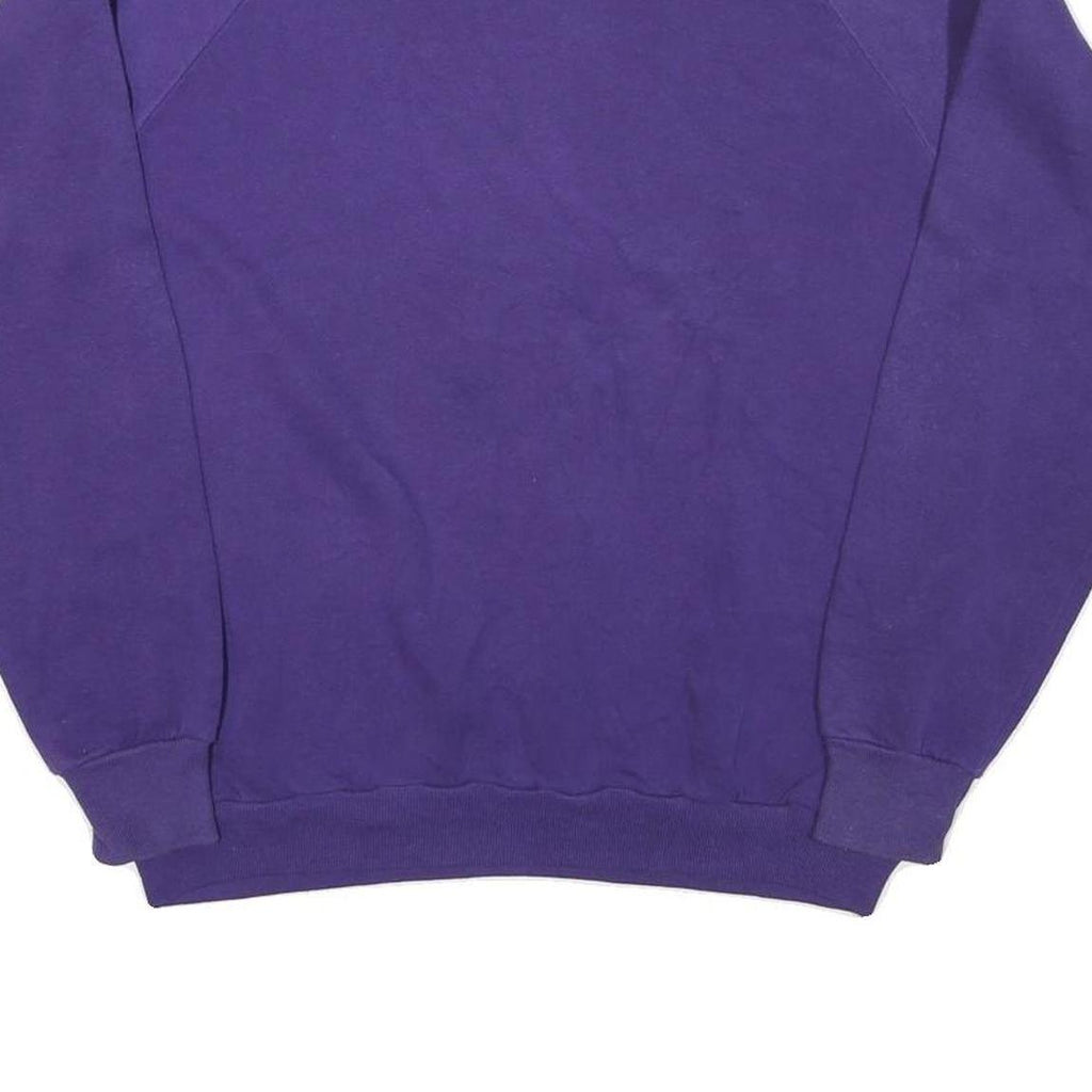 GOPHER Womens Purple & Blue Heart Graphic Crew Neck XL Cotton Blend Sweatshirt