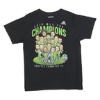 ADIDAS Mens Black 2016 MLS Cup Champions Seattle Sounders FC Graphic T-Shirt M