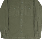BL'KER Mens Green Button Cotton Shirt Jacket M Plain Casual Lightweight
