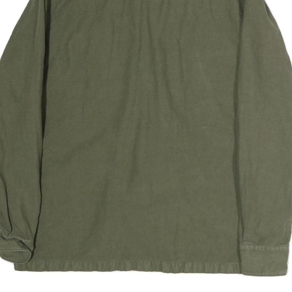 BL'KER Mens Green Button Cotton Shirt Jacket M Plain Casual Lightweight