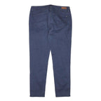 TOMMY HILFIGER Womens Cotton Blend Navy Slim Slim Leg Trousers W32 L25 Zipper