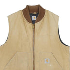 CARHARTT Mens Beige & Brown Classic Fit Sleeveless Workwear Jacket XL Cotton