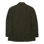 ST MICHAEL Womens Green Double Breasted Jacket UK 14 Polyester Blend Classic