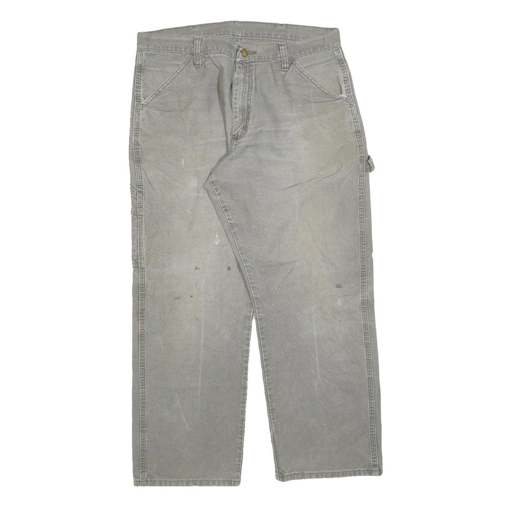 DICKIES Mens Relaxed Fit Grey Cotton Blend Denim Jeans W34 L30 Workwear Casual