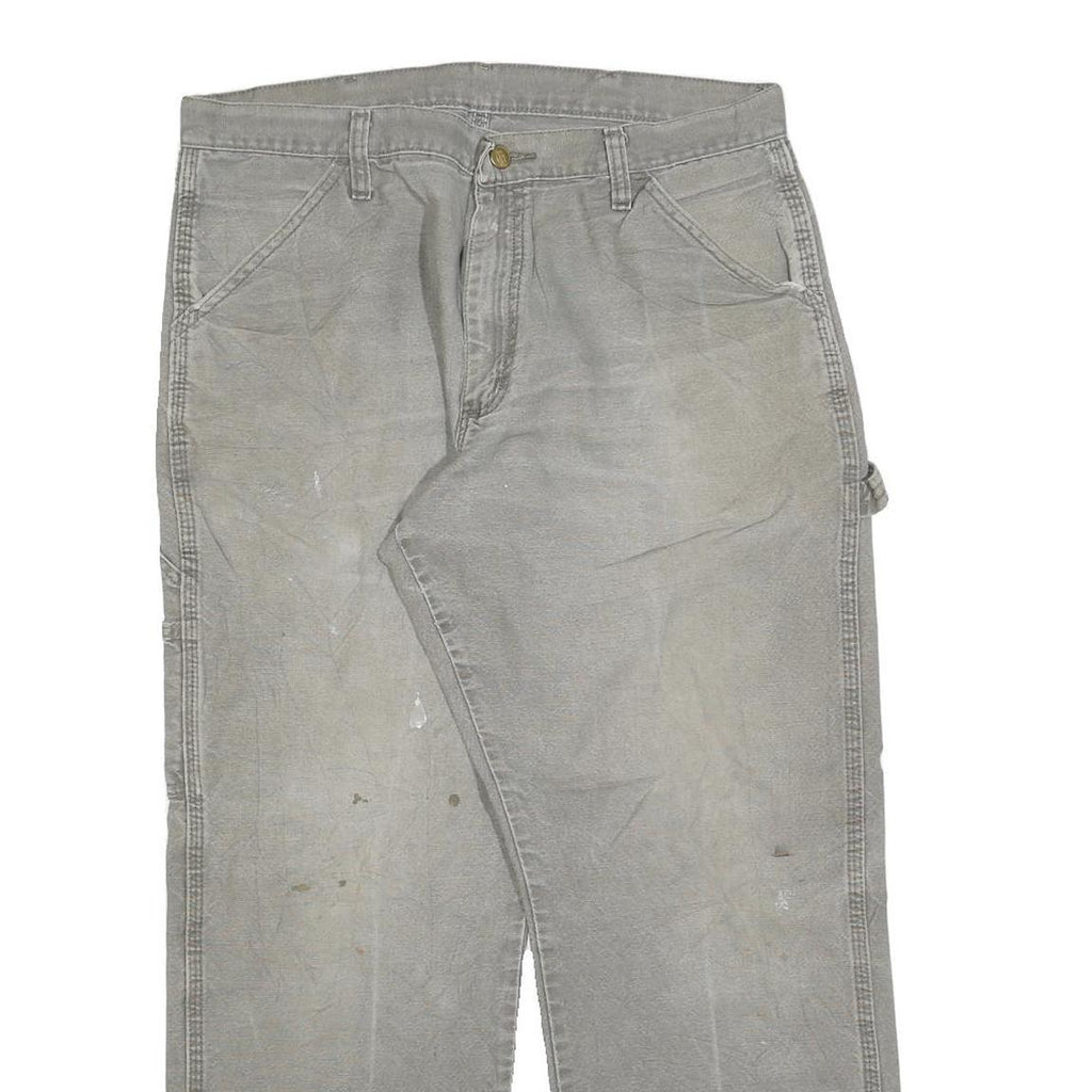 DICKIES Mens Relaxed Fit Grey Cotton Blend Denim Jeans W34 L30 Workwear Casual