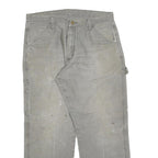 DICKIES Mens Relaxed Fit Grey Cotton Blend Denim Jeans W34 L30 Workwear Casual