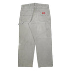 DICKIES Mens Relaxed Fit Grey Cotton Blend Denim Jeans W34 L30 Workwear Casual