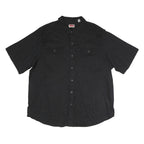 WRANGLER Mens Black Shirt XXS Cotton Blend Casual Button Up Short Sleeve