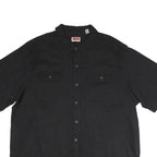 WRANGLER Mens Black Shirt XXS Cotton Blend Casual Button Up Short Sleeve