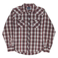 WRANGLER Mens Red Black & White Plaid Shirt XL Cotton Blend Western Style