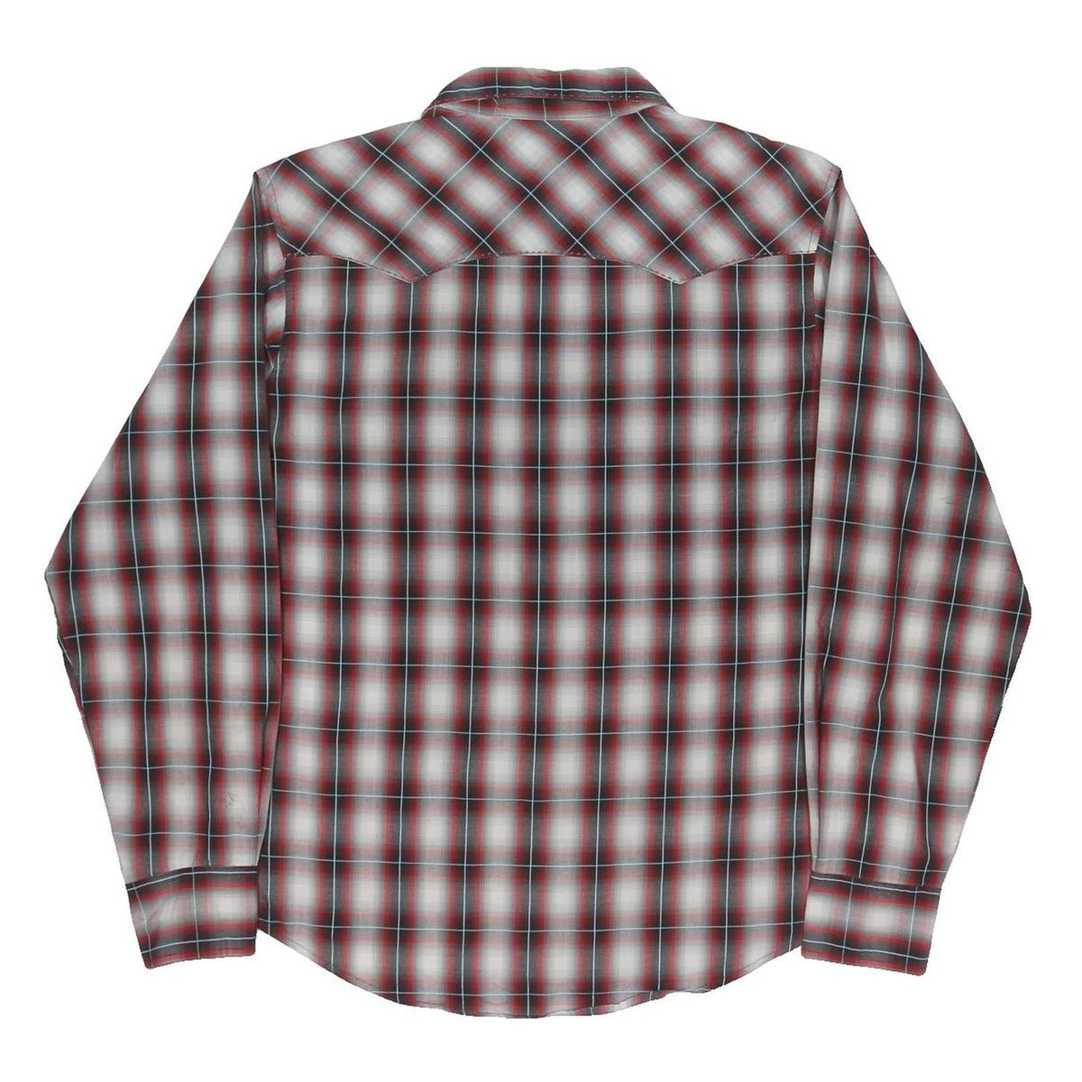 WRANGLER Mens Red Black & White Plaid Shirt XL Cotton Blend Western Style