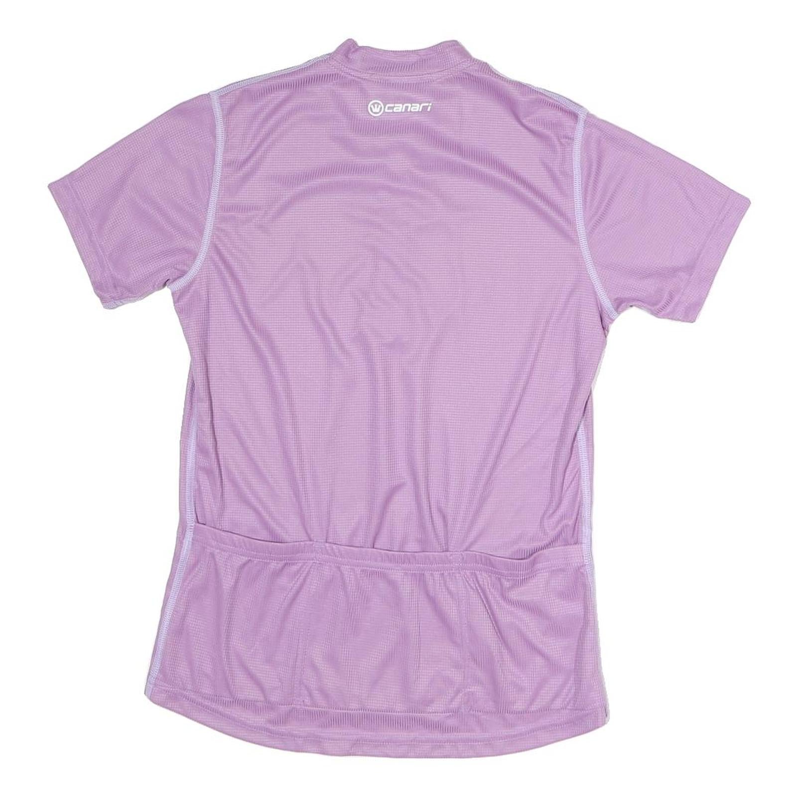 CANARI Womens Purple Cycling Jersey M Short Sleeve 1/4 Zip Lightweight