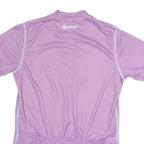 CANARI Womens Purple Cycling Jersey M Short Sleeve 1/4 Zip Lightweight