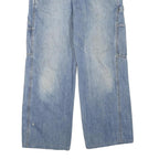 CARHARTT Mens Jeans Blue Regular Straight Denim Light W34 L28 Workwear Zip