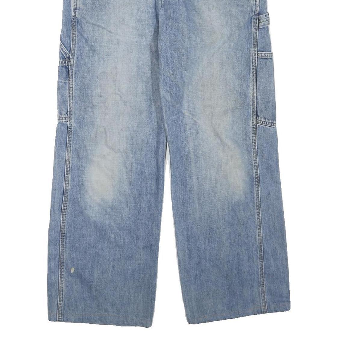 CARHARTT Mens Jeans Blue Regular Straight Denim Light W34 L28 Workwear Zip