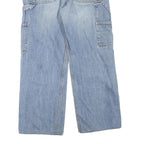 CARHARTT Mens Jeans Blue Regular Straight Denim Light W34 L28 Workwear Zip