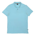 BOSS Mens Blue Short Sleeve Polo Shirt Regular Fit Cotton Blend M Casual Smart