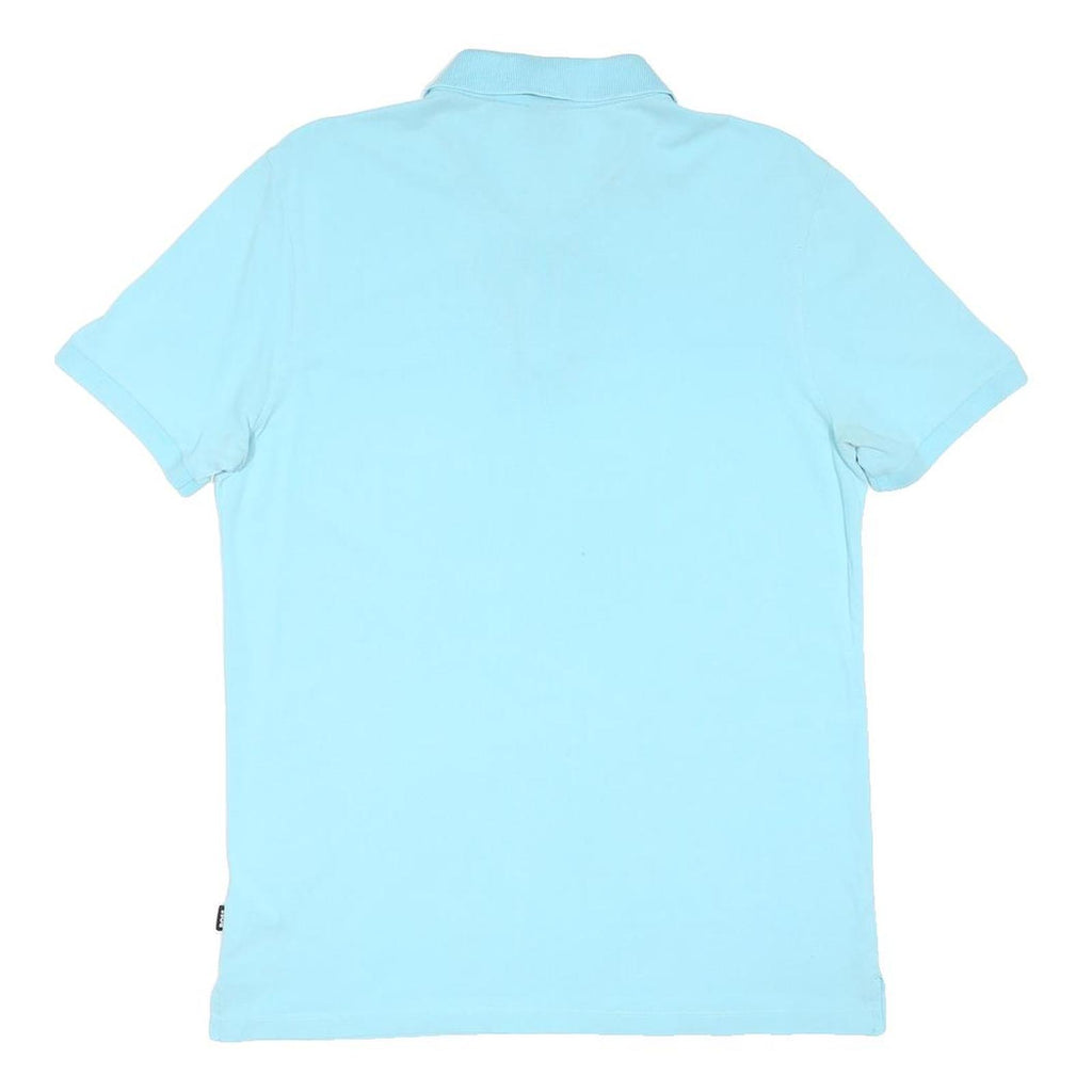 BOSS Mens Blue Short Sleeve Polo Shirt Regular Fit Cotton Blend M Casual Smart