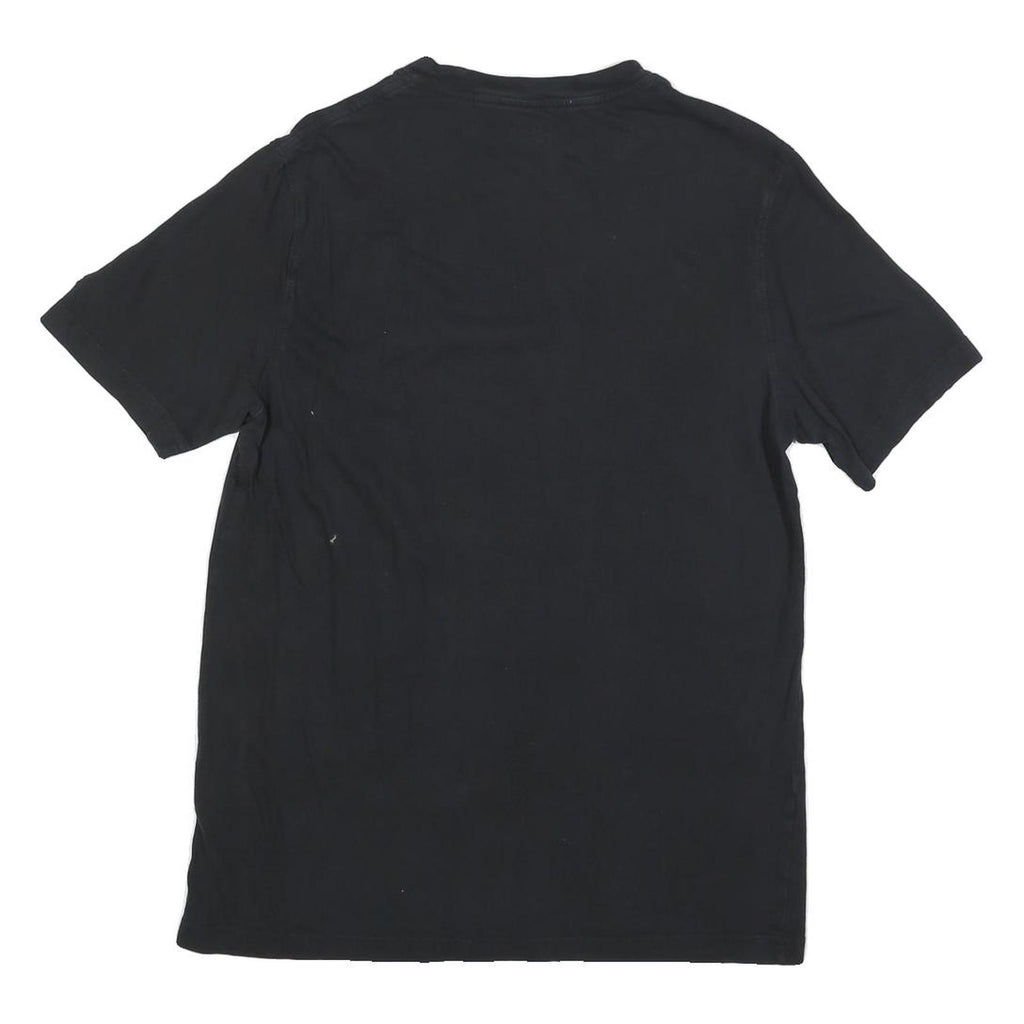CHAMPION Mens Black Graphic T-Shirt M Short Sleeve Crew Neck Logo Print