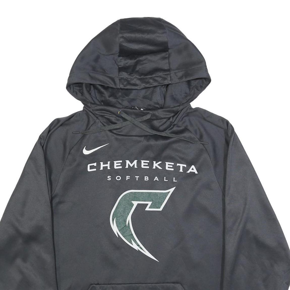 NIKE Mens Black Chemeketa Softball Pullover Hoodie S Sports Sweatshirt