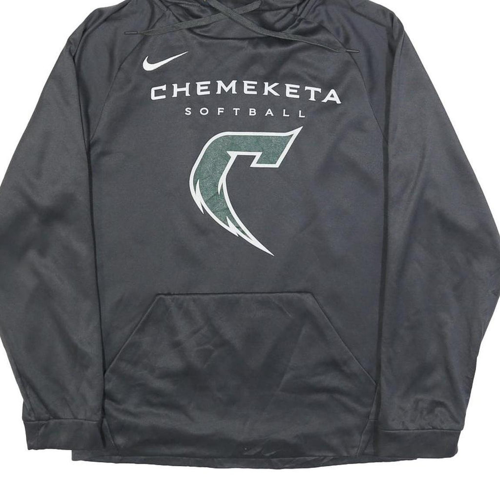 NIKE Mens Black Chemeketa Softball Pullover Hoodie S Sports Sweatshirt