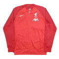 NIKE Mens Red Liverpool FC AXA Track Jacket XL Polyester Zip Plain